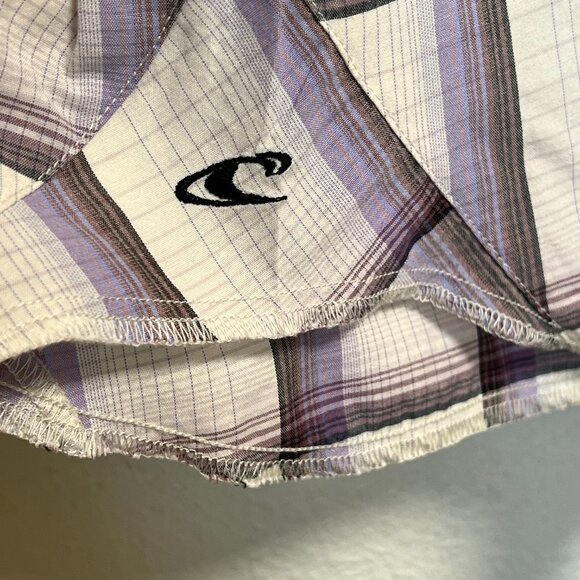 O'Neill Short Sleeve Purple Plaid Shirt Mens Size‎ M - Picture 3 of 15